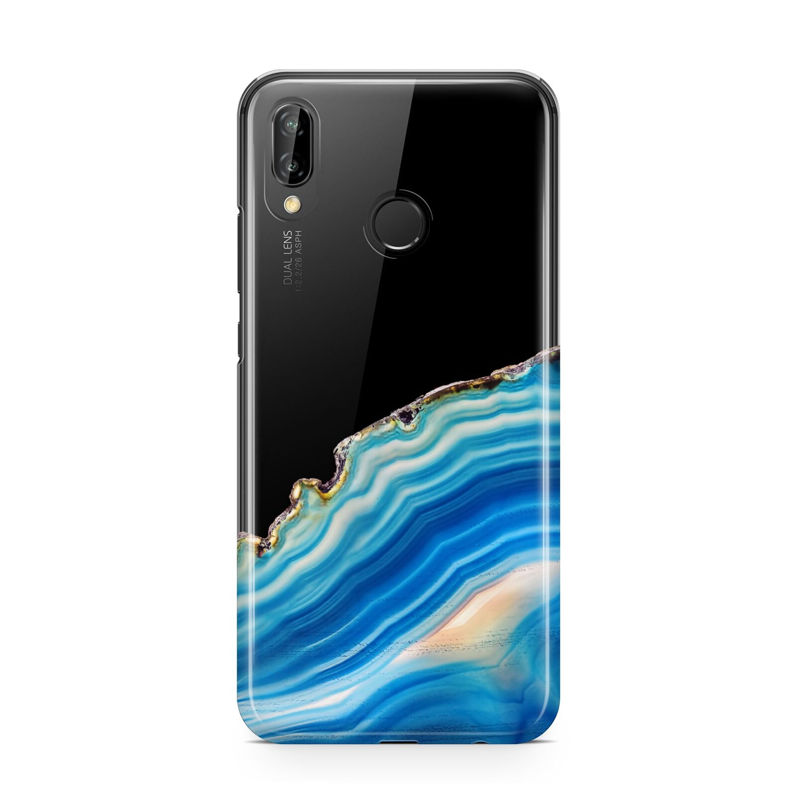 Agate Pale Blue and Bright Blue Huawei P20 Lite Phone Case