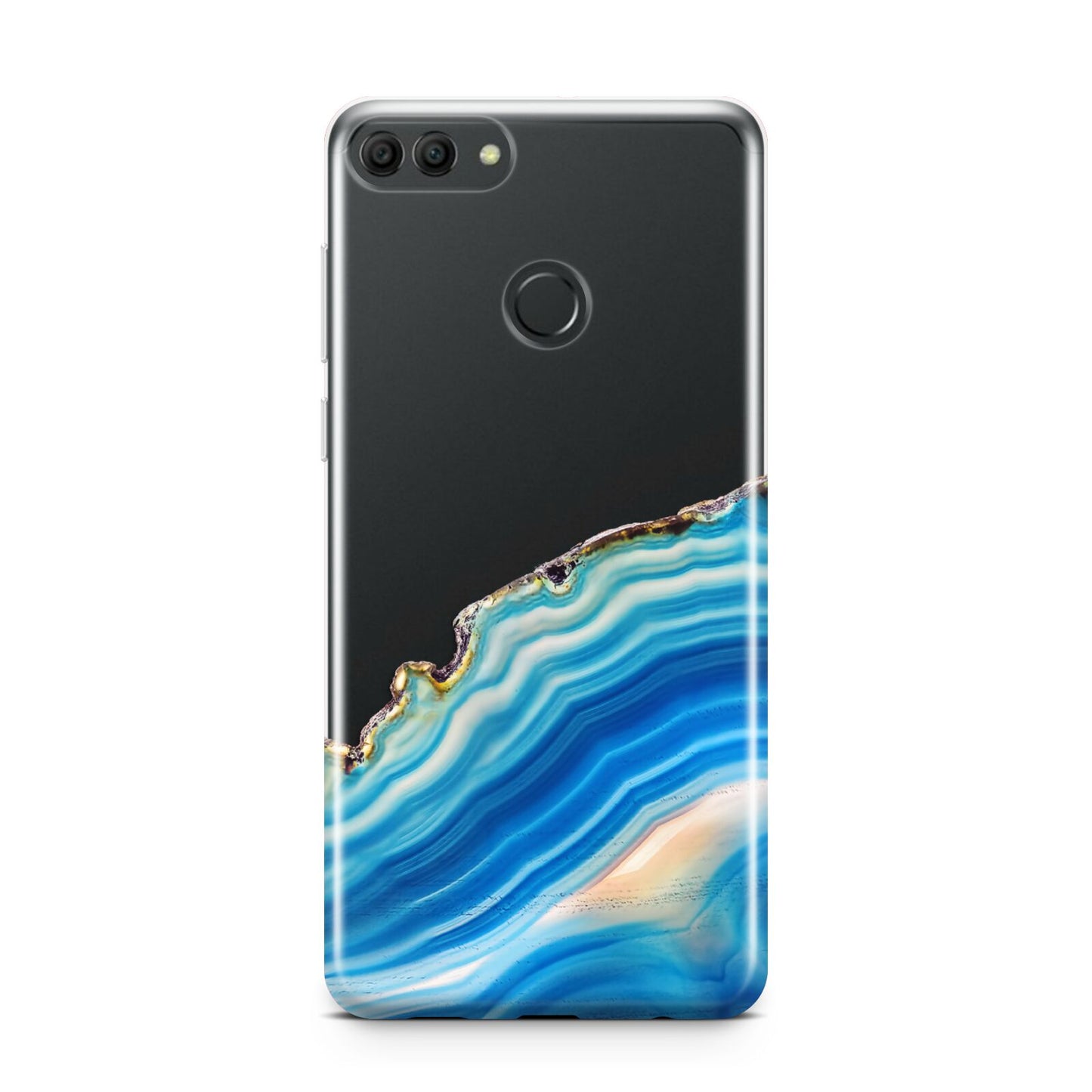 Agate Pale Blue and Bright Blue Huawei Y9 2018