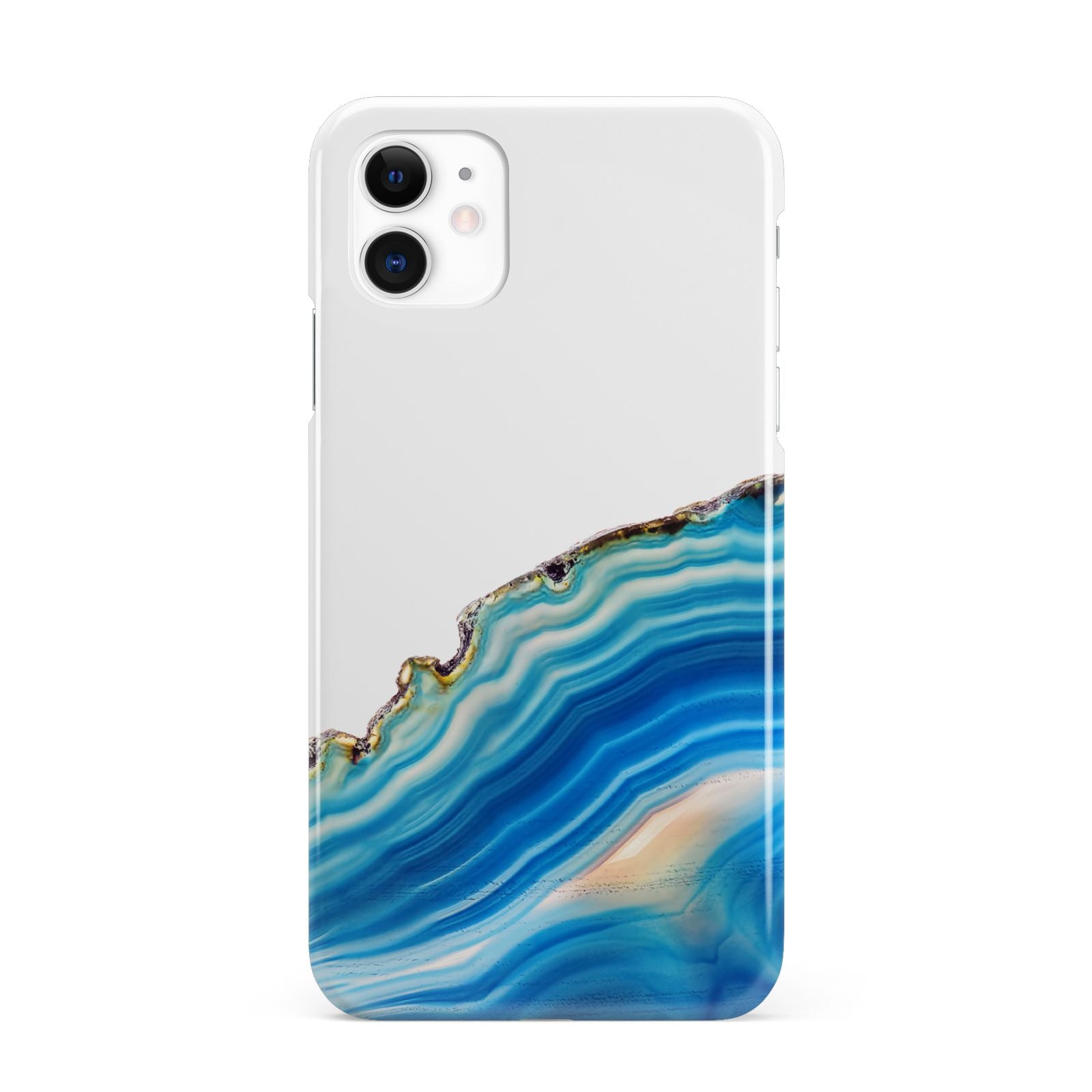 Agate Pale Blue and Bright Blue iPhone 11 3D Snap Case