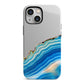 Agate Pale Blue and Bright Blue iPhone 13 Mini Full Wrap 3D Tough Case