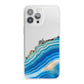 Agate Pale Blue and Bright Blue iPhone 13 Pro Max Clear Bumper Case