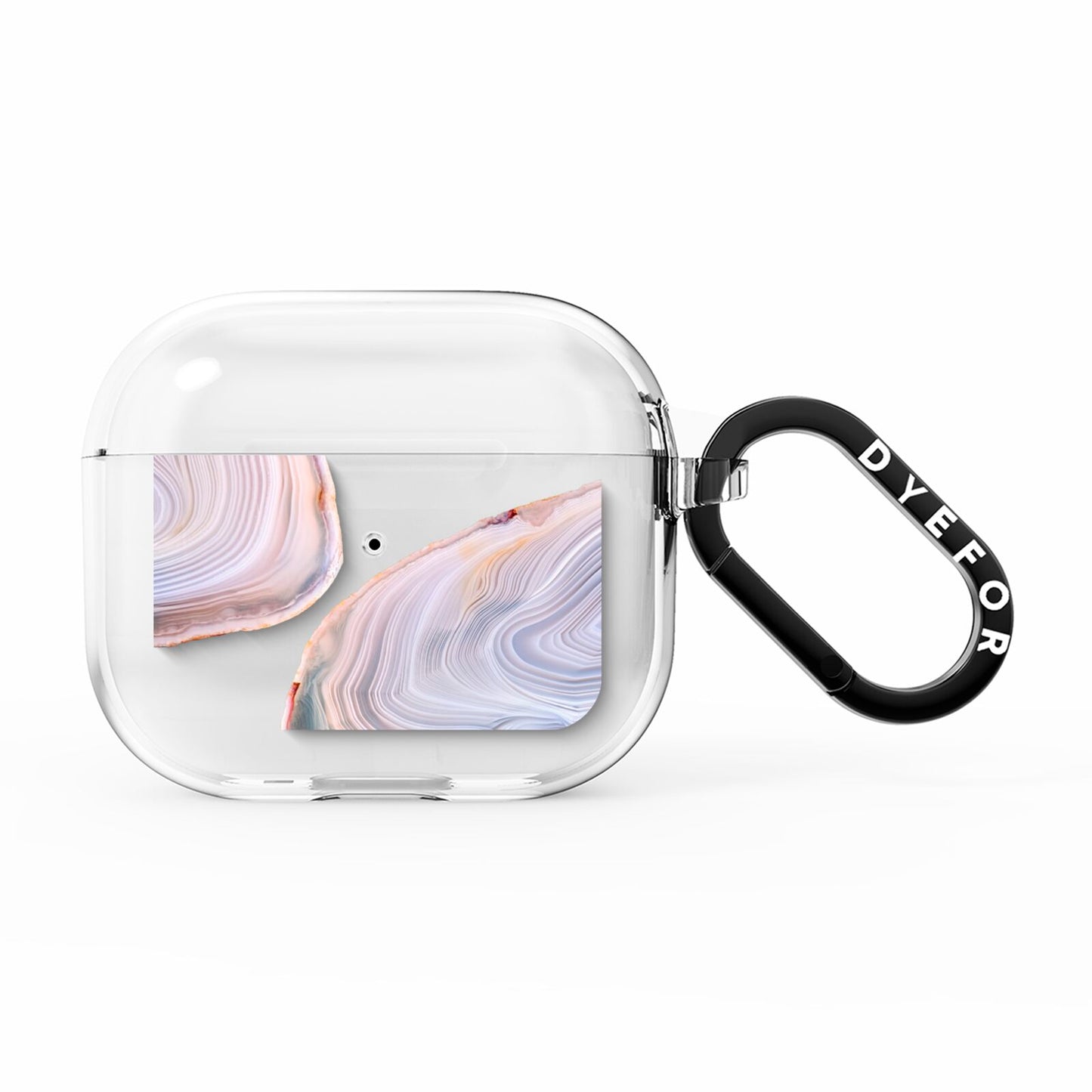 Agate Pale Pink and Blue AirPods Clear Case 3rd Gen