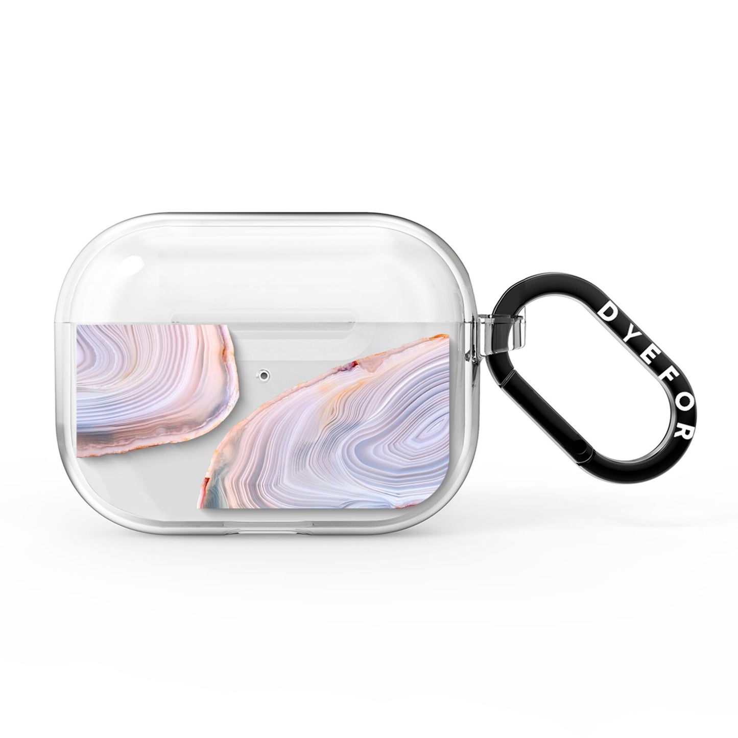 Agate Pale Pink and Blue AirPods Pro Clear Case