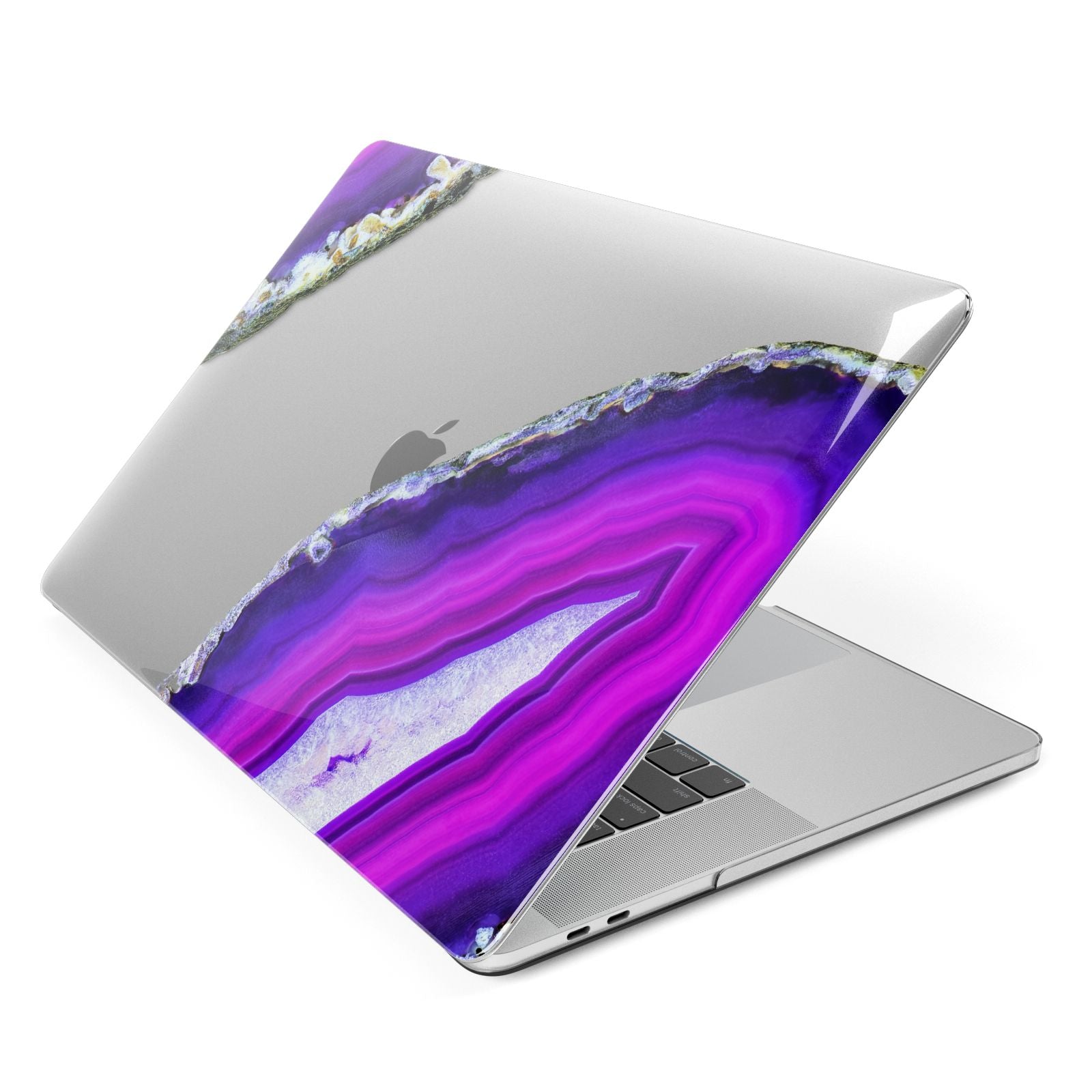 Agate Purple and Pink Apple MacBook Case Side View