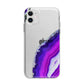 Agate Purple and Pink Apple iPhone 11 in White with Bumper Case