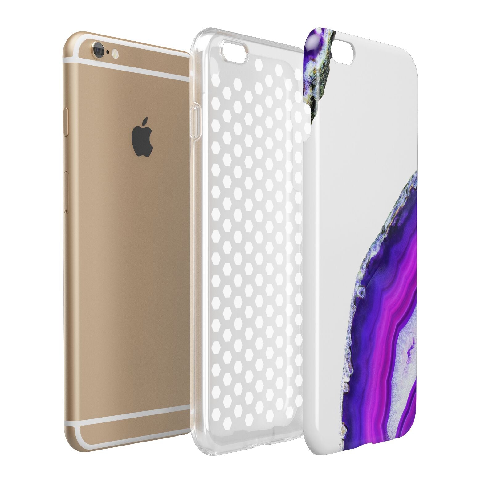 Agate Purple and Pink Apple iPhone 6 Plus 3D Tough Case Expand Detail Image
