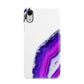 Agate Purple and Pink Apple iPhone XR White 3D Snap Case