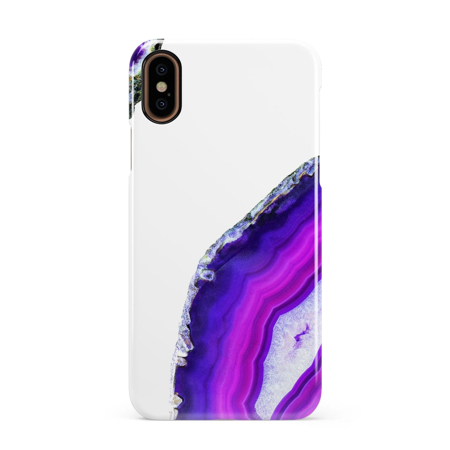 Agate Purple and Pink Apple iPhone XS 3D Snap Case
