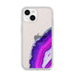 Agate Purple and Pink iPhone 14 Clear Tough Case Starlight