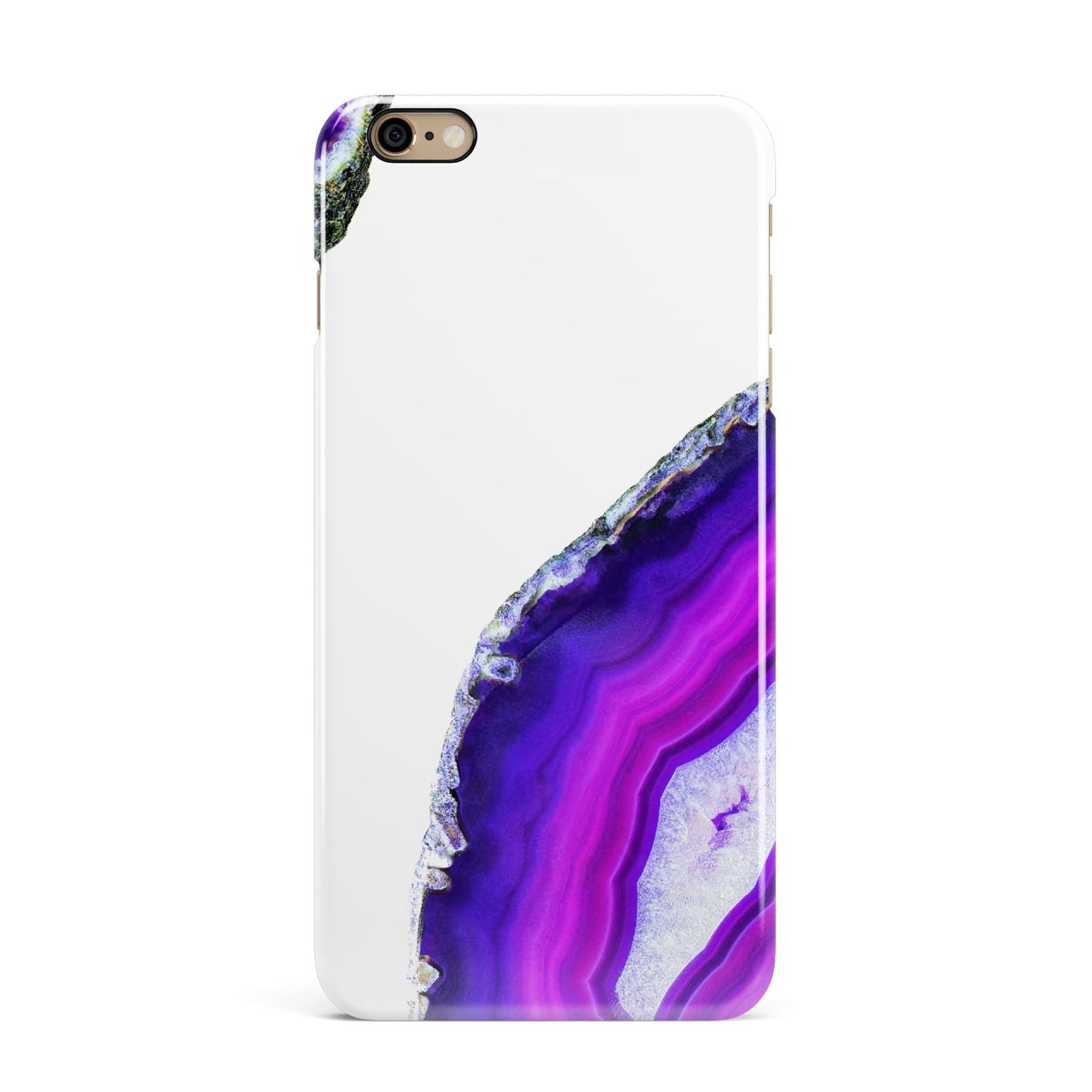 Agate Purple and Pink iPhone 6 Plus 3D Snap Case on Gold Phone