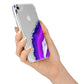 Agate Purple and Pink iPhone 7 Bumper Case on Silver iPhone Alternative Image