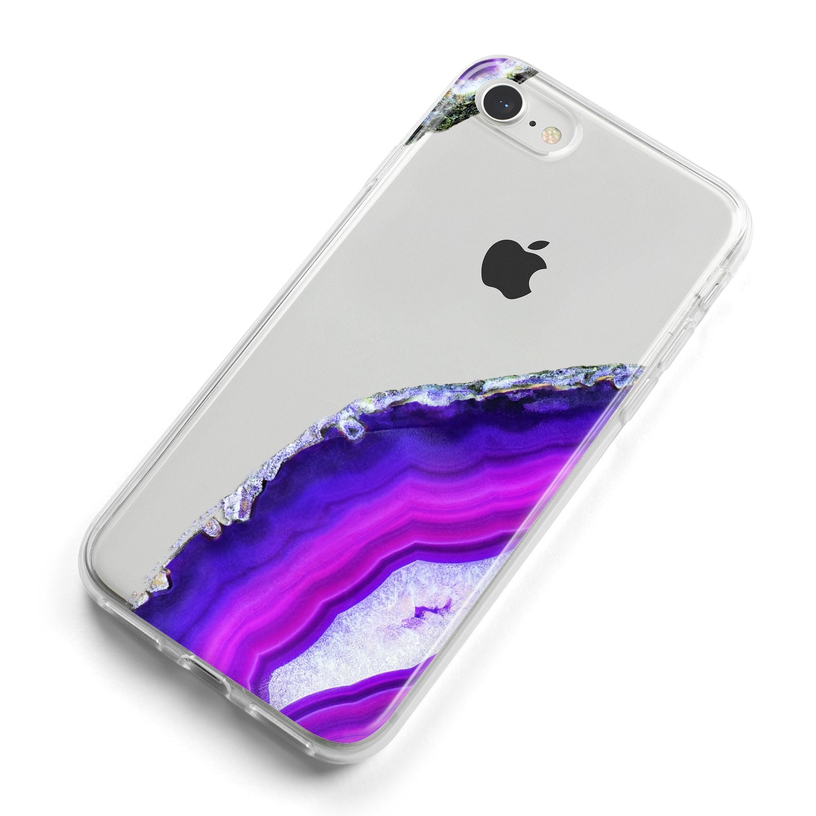 Agate Purple and Pink iPhone 8 Bumper Case on Silver iPhone Alternative Image