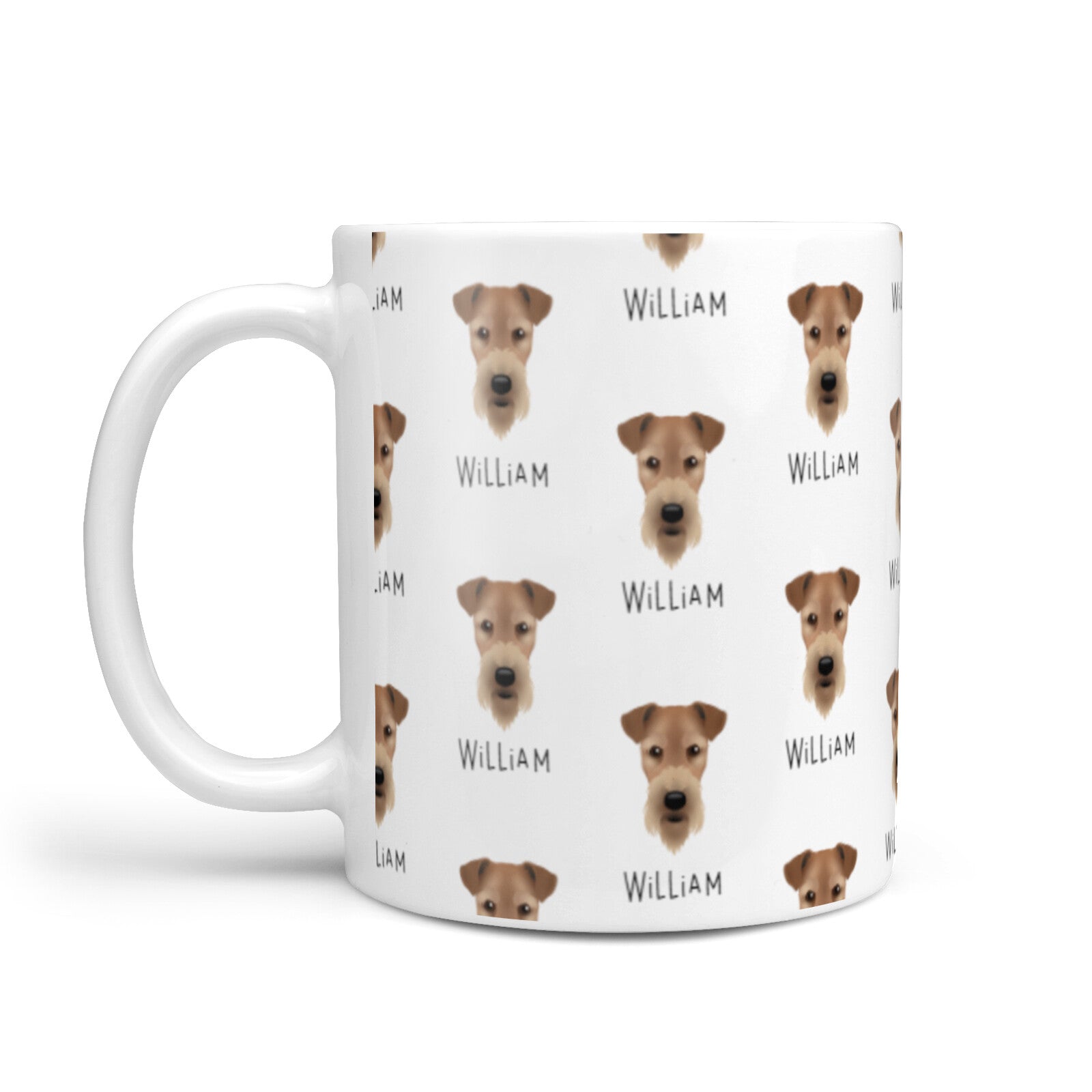 Airedale Terrier Icon with Name 10oz Mug Alternative Image 1