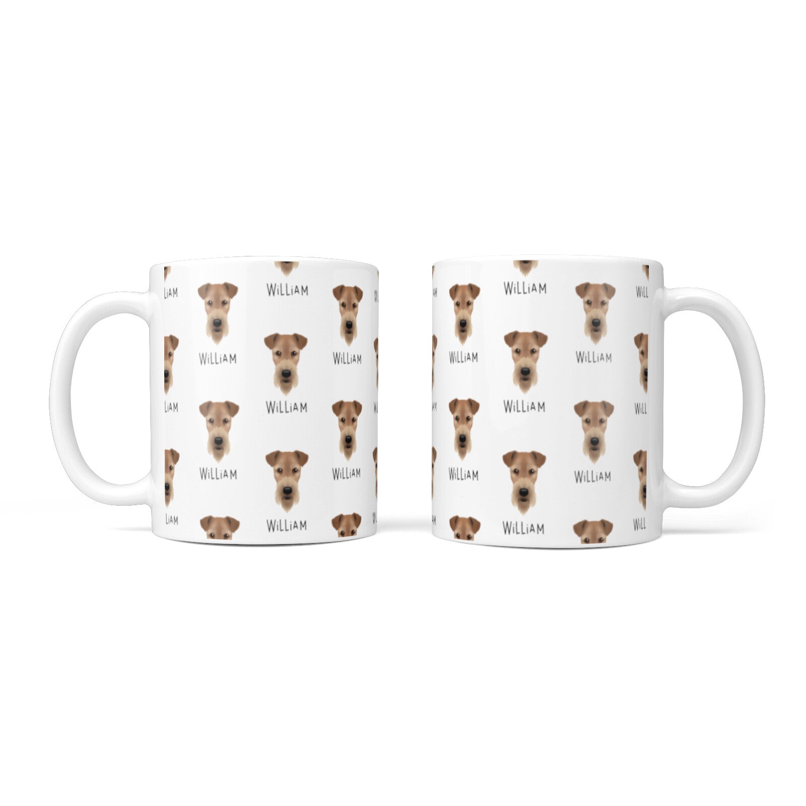 Airedale Terrier Icon with Name 10oz Mug Alternative Image 3