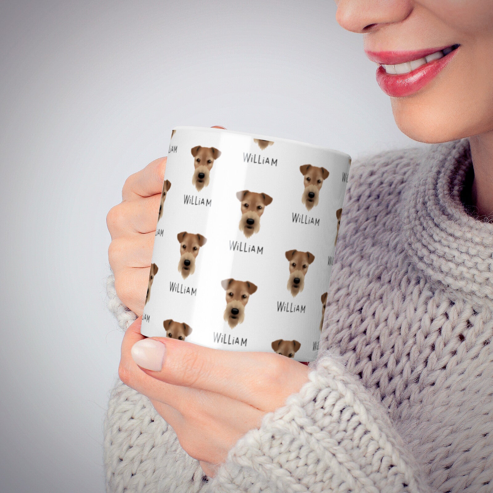 Airedale Terrier Icon with Name 10oz Mug Alternative Image 6