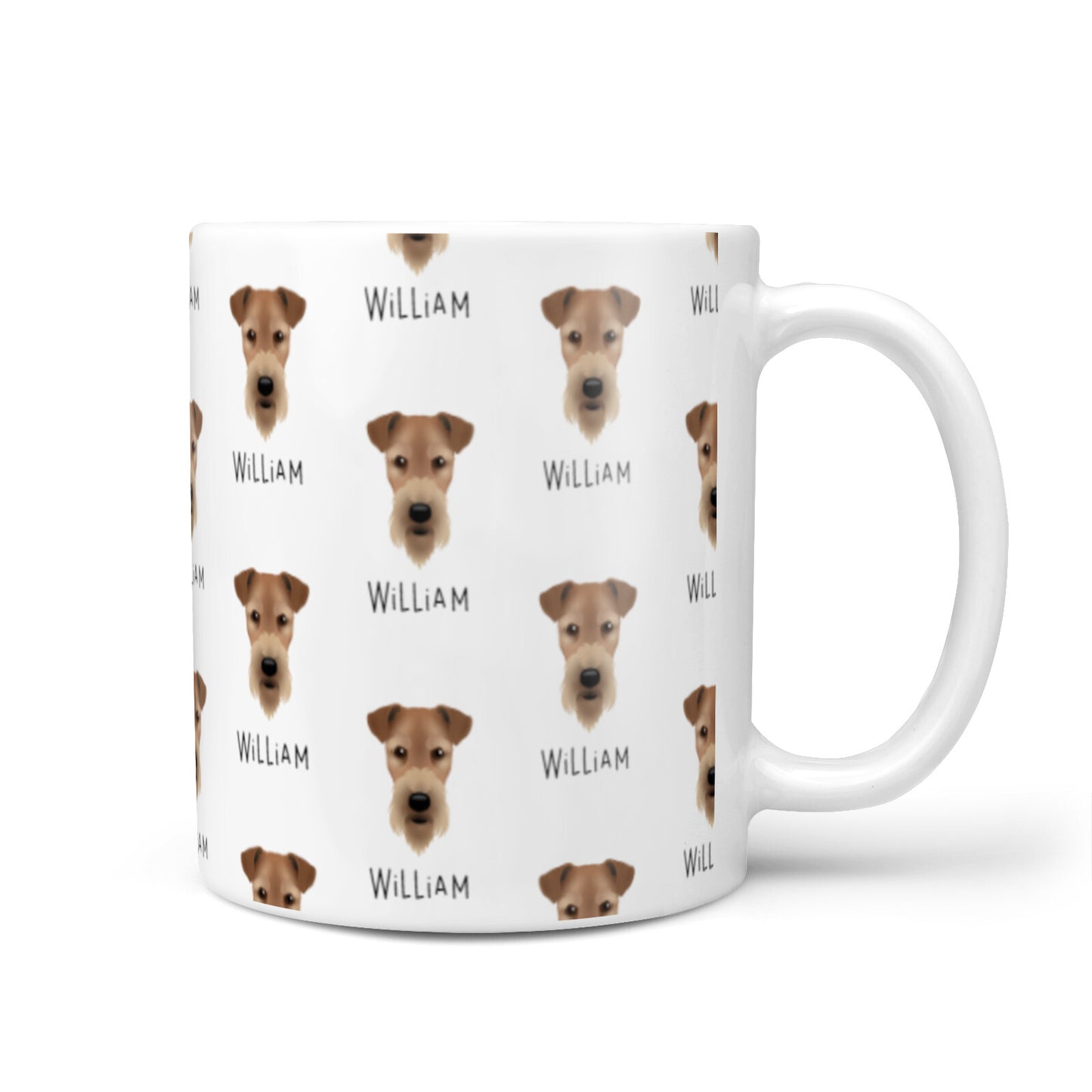 Airedale Terrier Icon with Name 10oz Mug