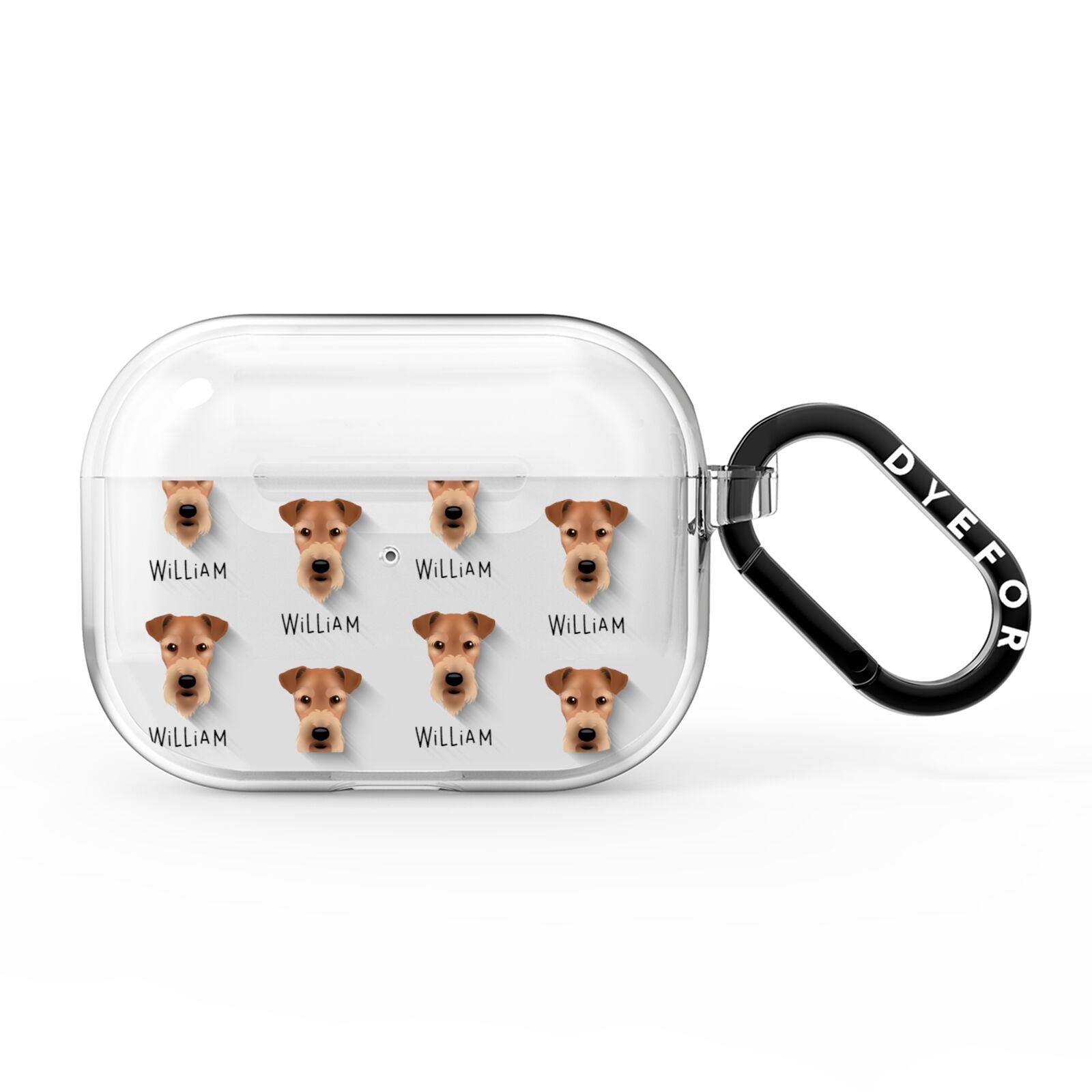 Airedale Terrier Icon with Name AirPods Pro Clear Case