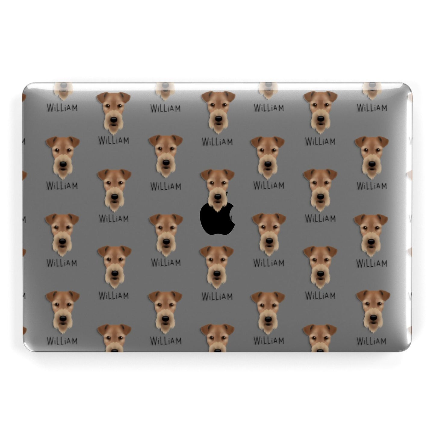 Airedale Terrier Icon with Name Apple MacBook Case