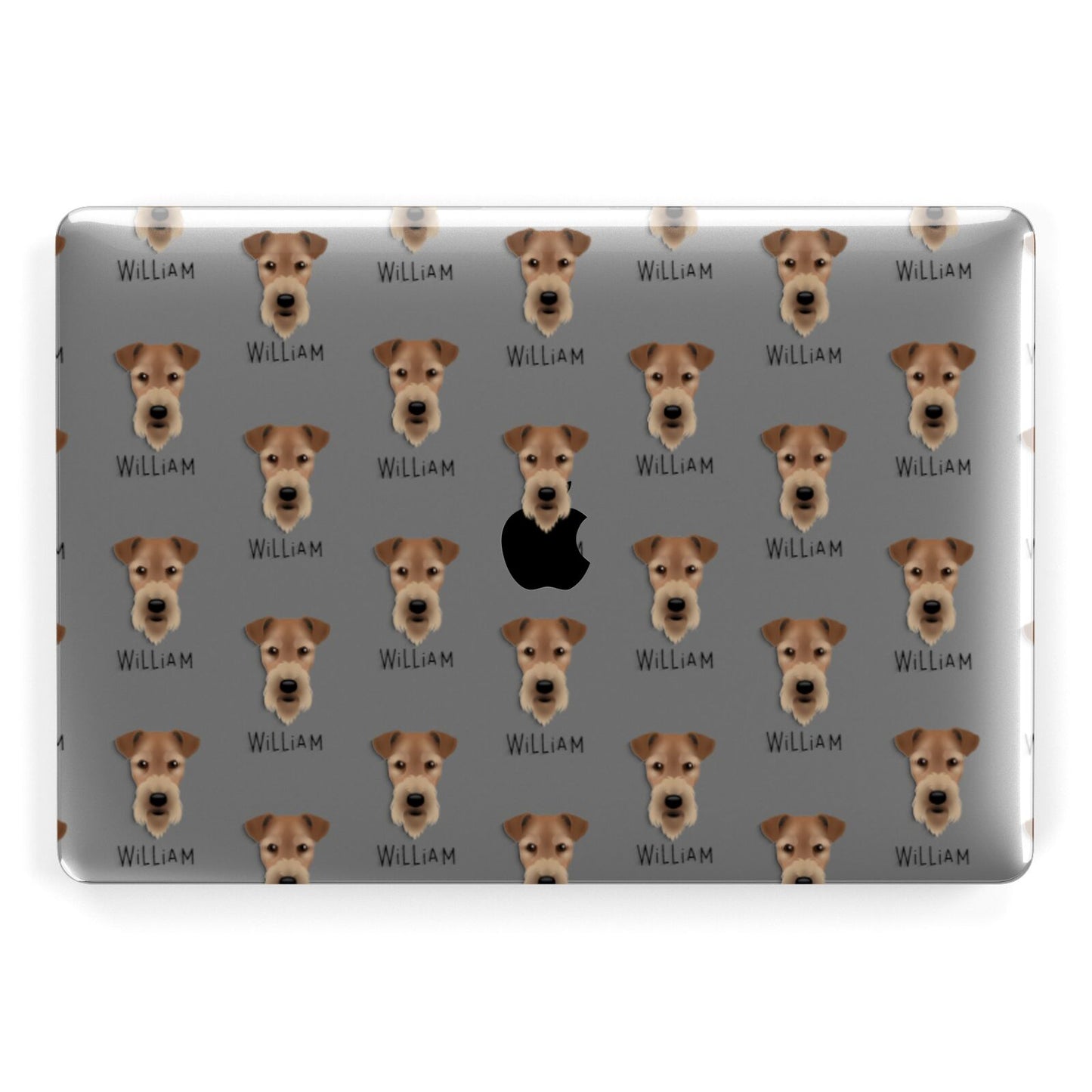 Airedale Terrier Icon with Name Apple MacBook Case