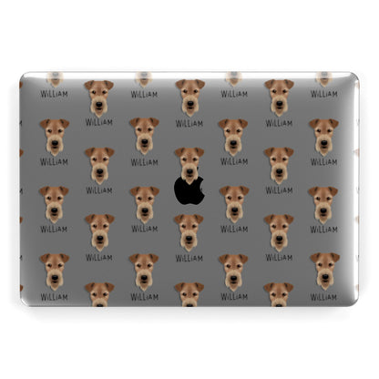 Airedale Terrier Icon with Name Apple MacBook Case