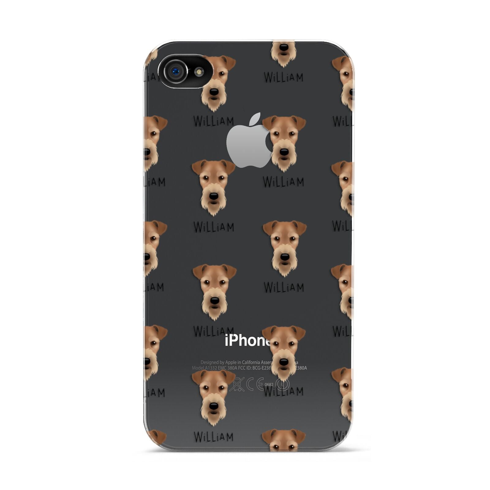 Airedale Terrier Icon with Name Apple iPhone 4s Case
