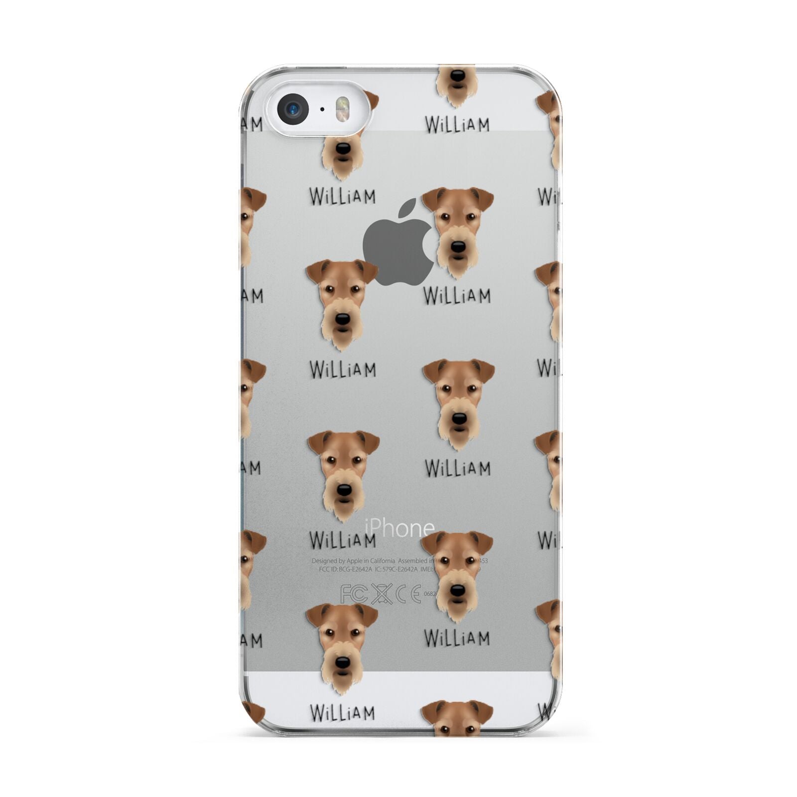 Airedale Terrier Icon with Name Apple iPhone 5 Case