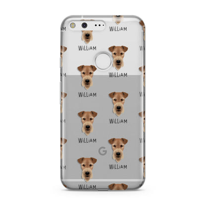 Airedale Terrier Icon with Name Google Pixel Case