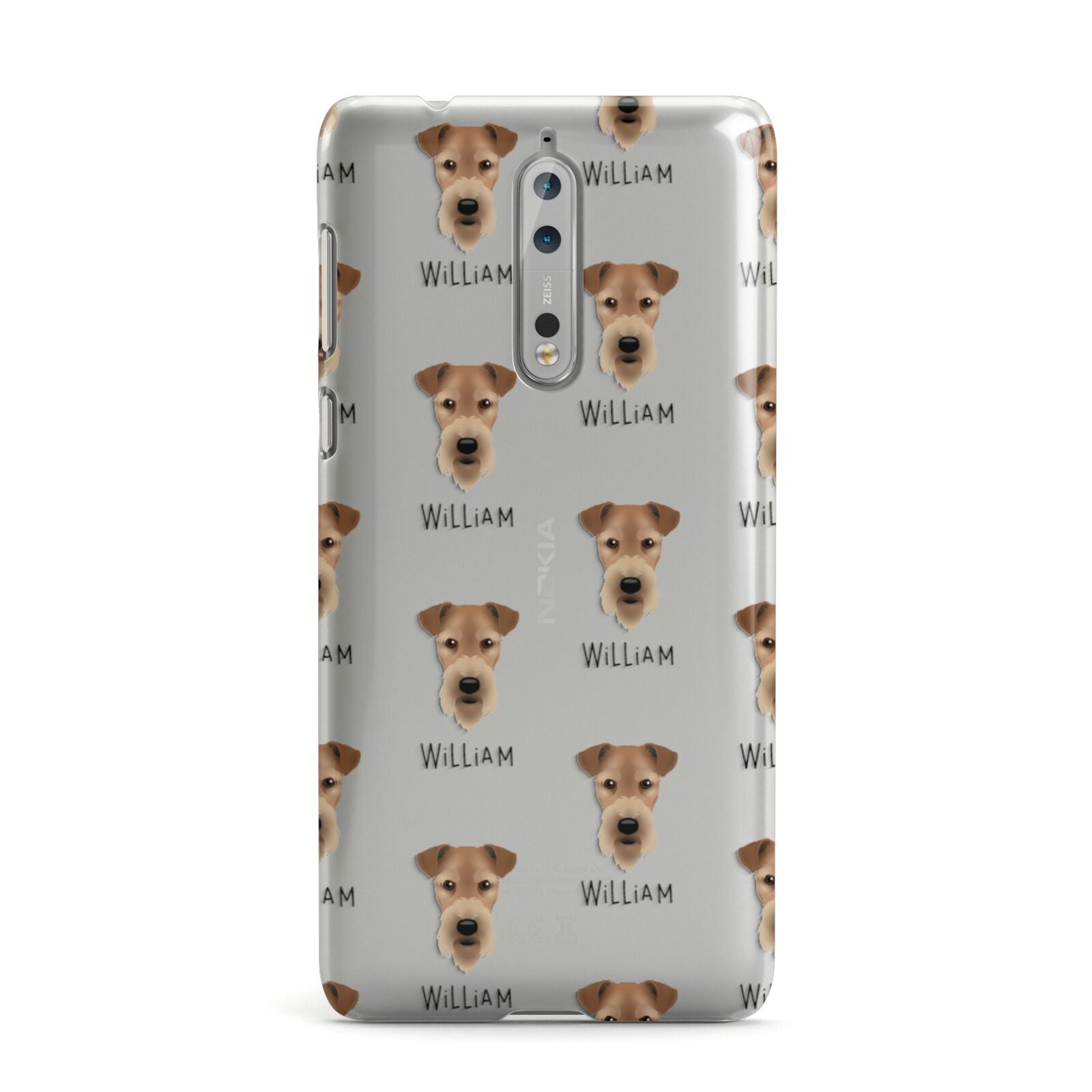 Airedale Terrier Icon with Name Nokia Case