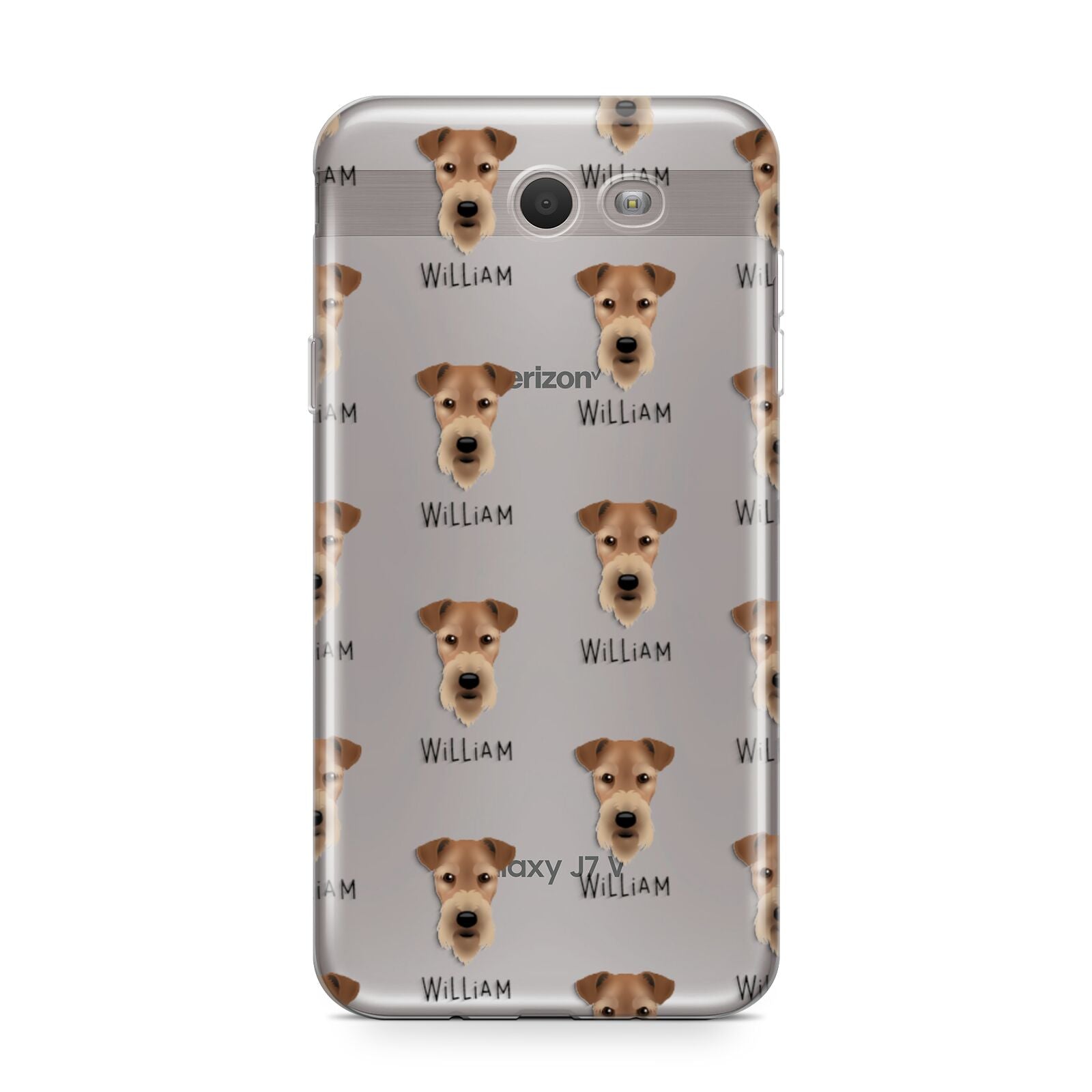 Airedale Terrier Icon with Name Samsung Galaxy J7 2017 Case