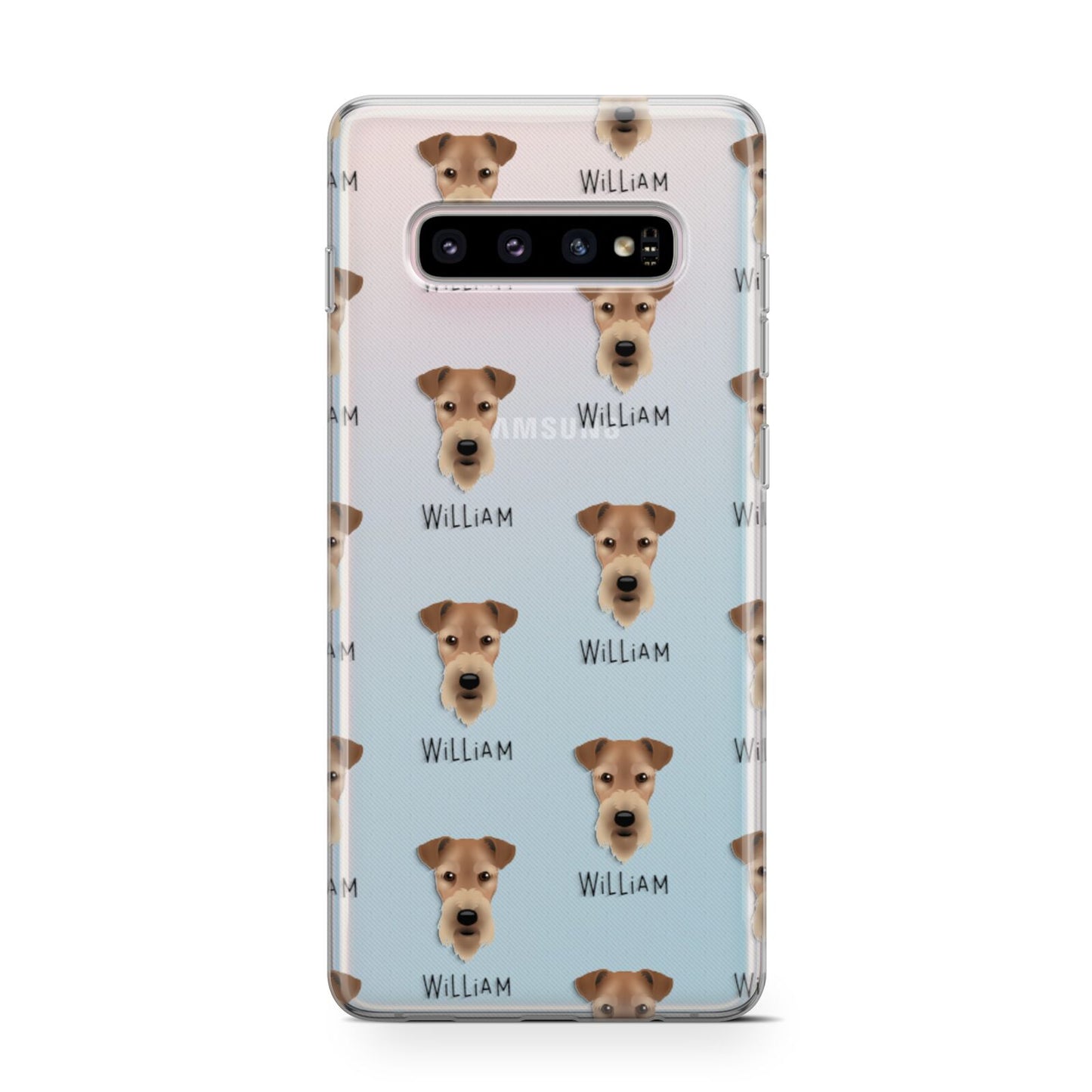 Airedale Terrier Icon with Name Samsung Galaxy S10 Case