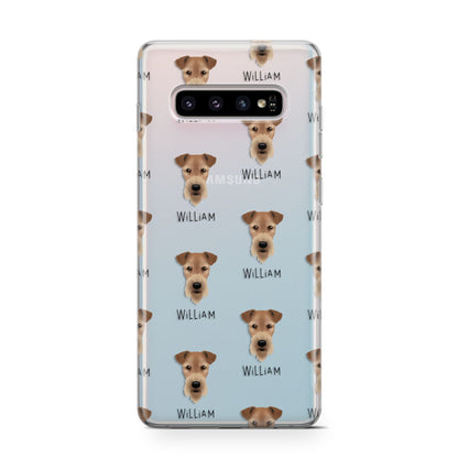 Airedale Terrier Icon with Name Samsung Galaxy S10 Case