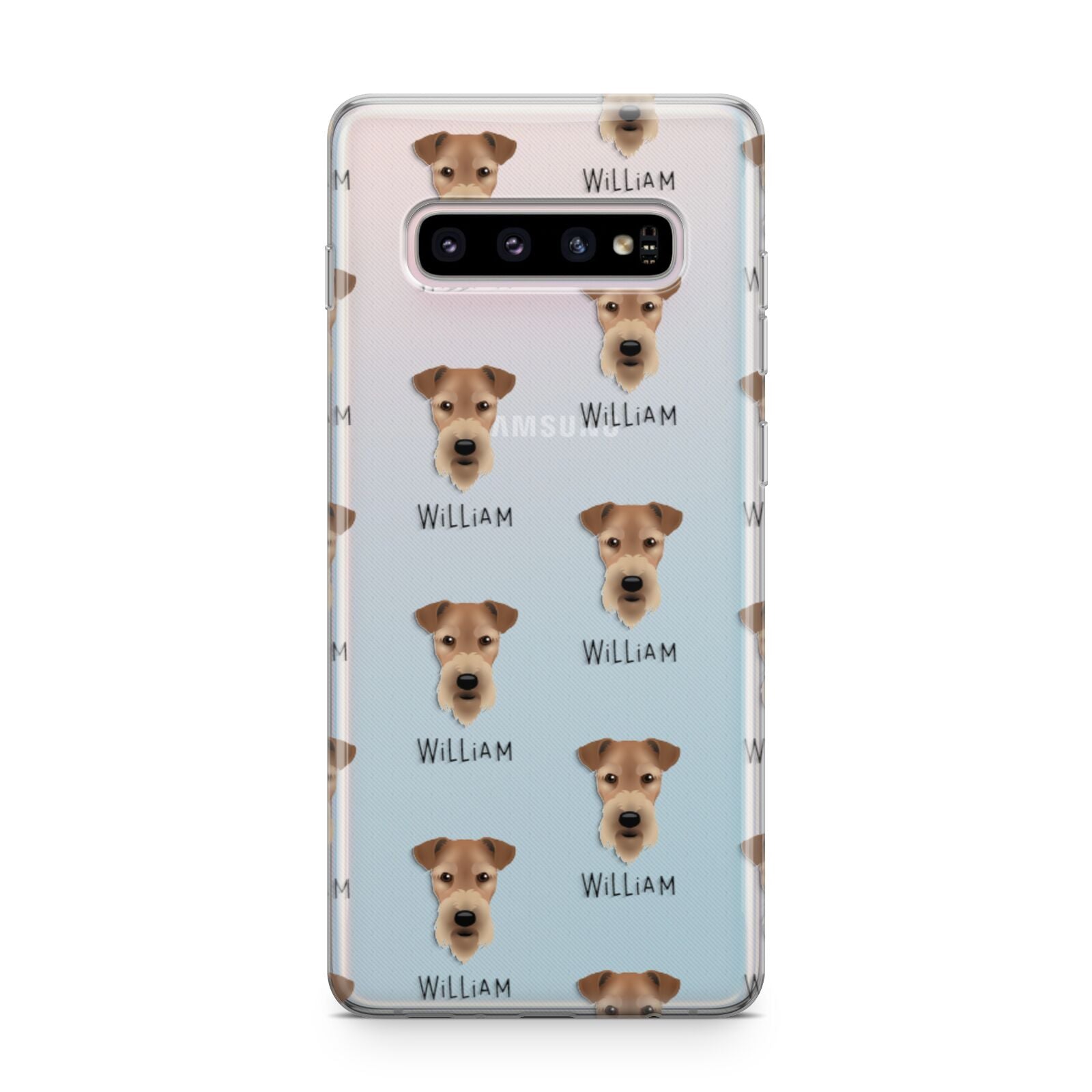 Airedale Terrier Icon with Name Samsung Galaxy S10 Plus Case