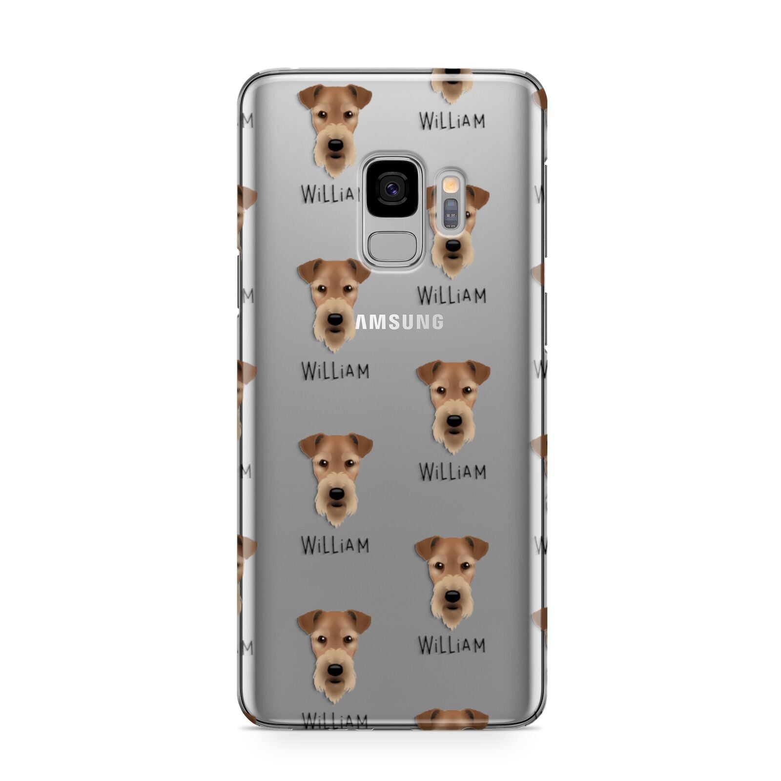 Airedale Terrier Icon with Name Samsung Galaxy S9 Case