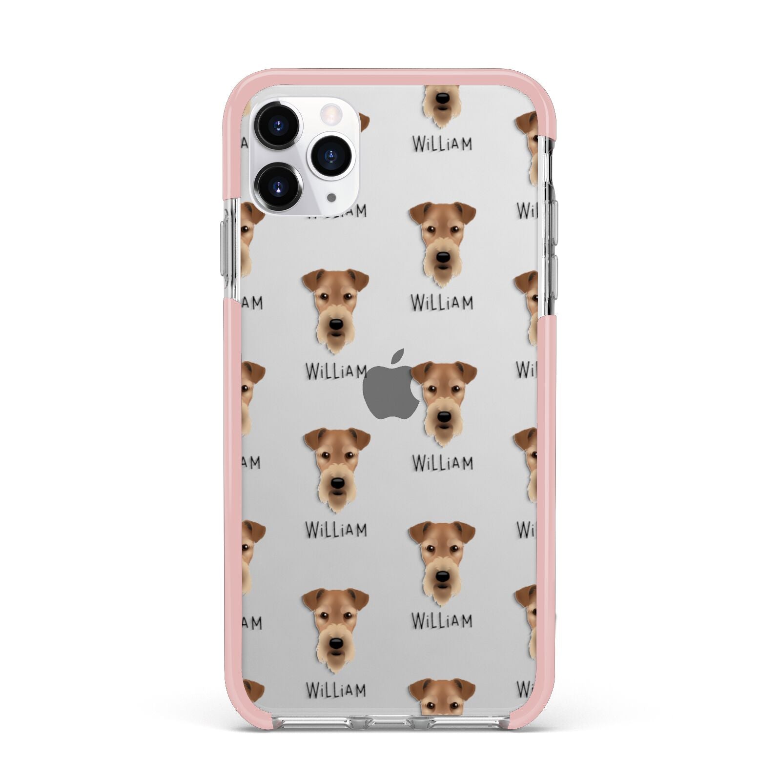 Airedale Terrier Icon with Name iPhone 11 Pro Max Impact Pink Edge Case