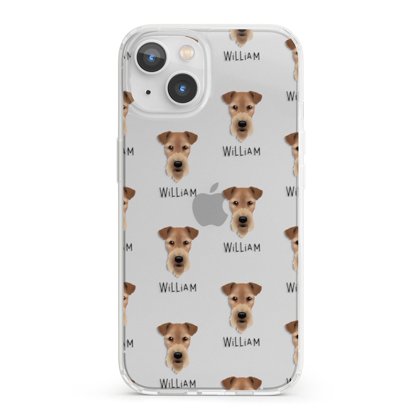Airedale Terrier Icon with Name iPhone 13 Clear Bumper Case