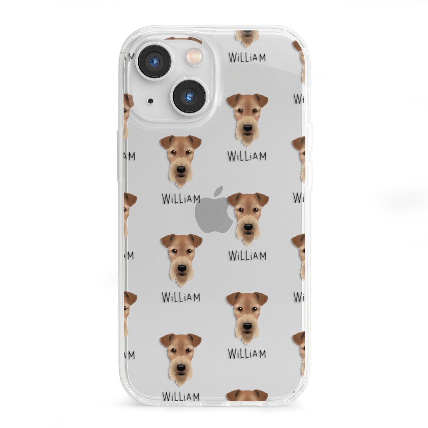 Airedale Terrier Icon with Name iPhone 13 Mini Clear Bumper Case