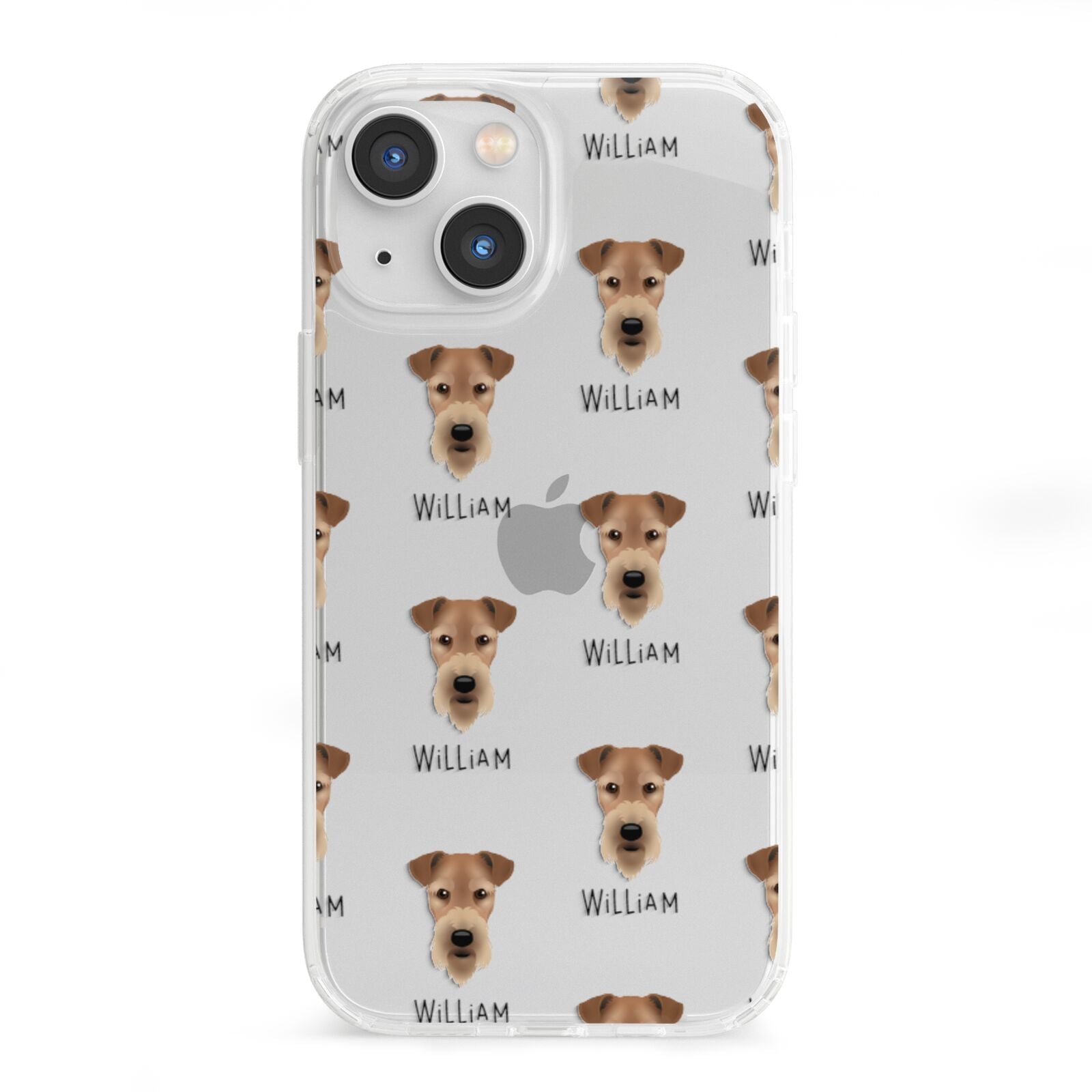 Airedale Terrier Icon with Name iPhone 13 Mini Clear Bumper Case