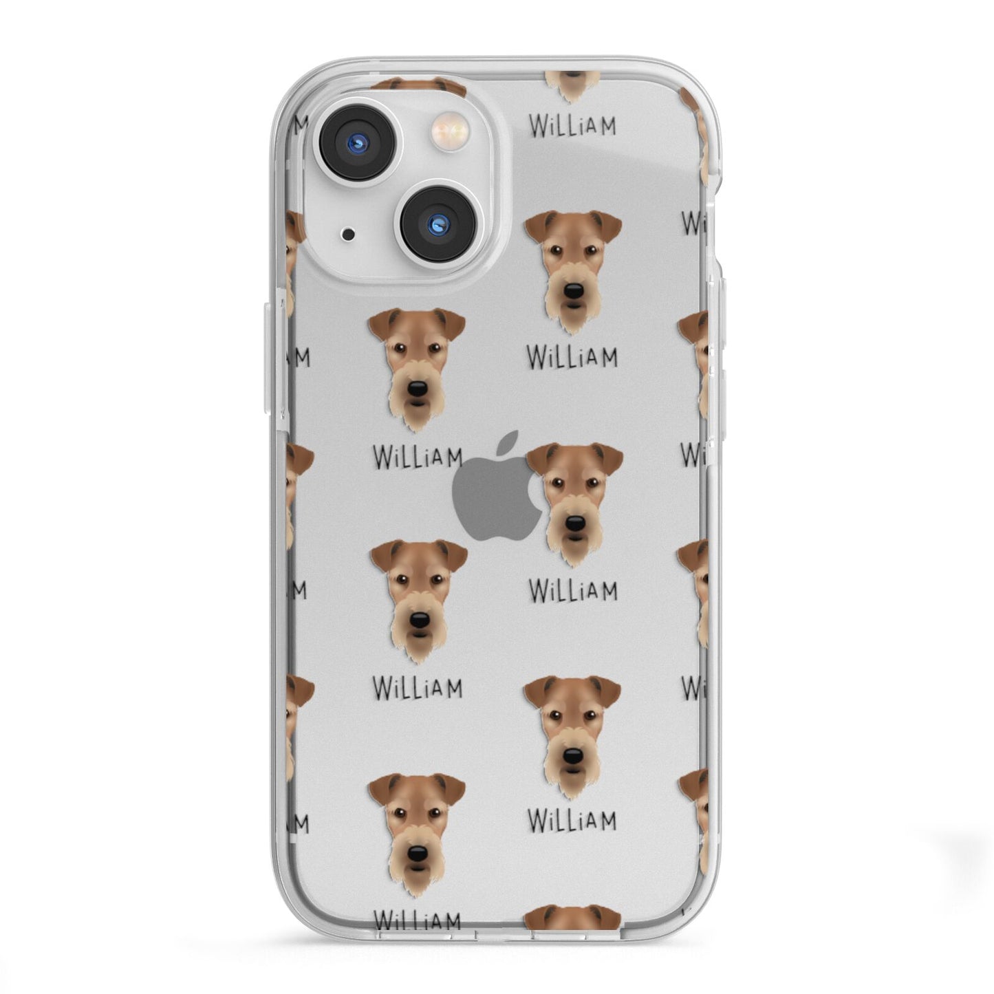 Airedale Terrier Icon with Name iPhone 13 Mini TPU Impact Case with White Edges