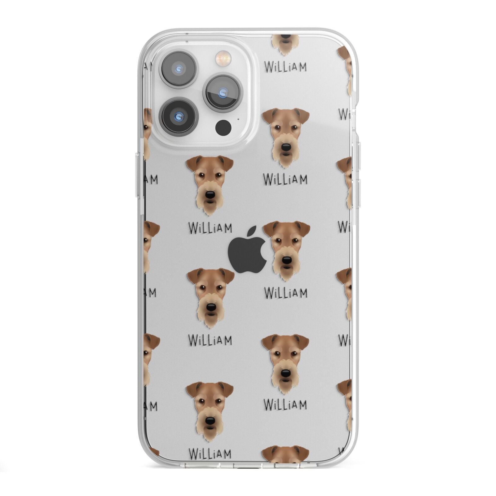 Airedale Terrier Icon with Name iPhone 13 Pro Max TPU Impact Case with White Edges