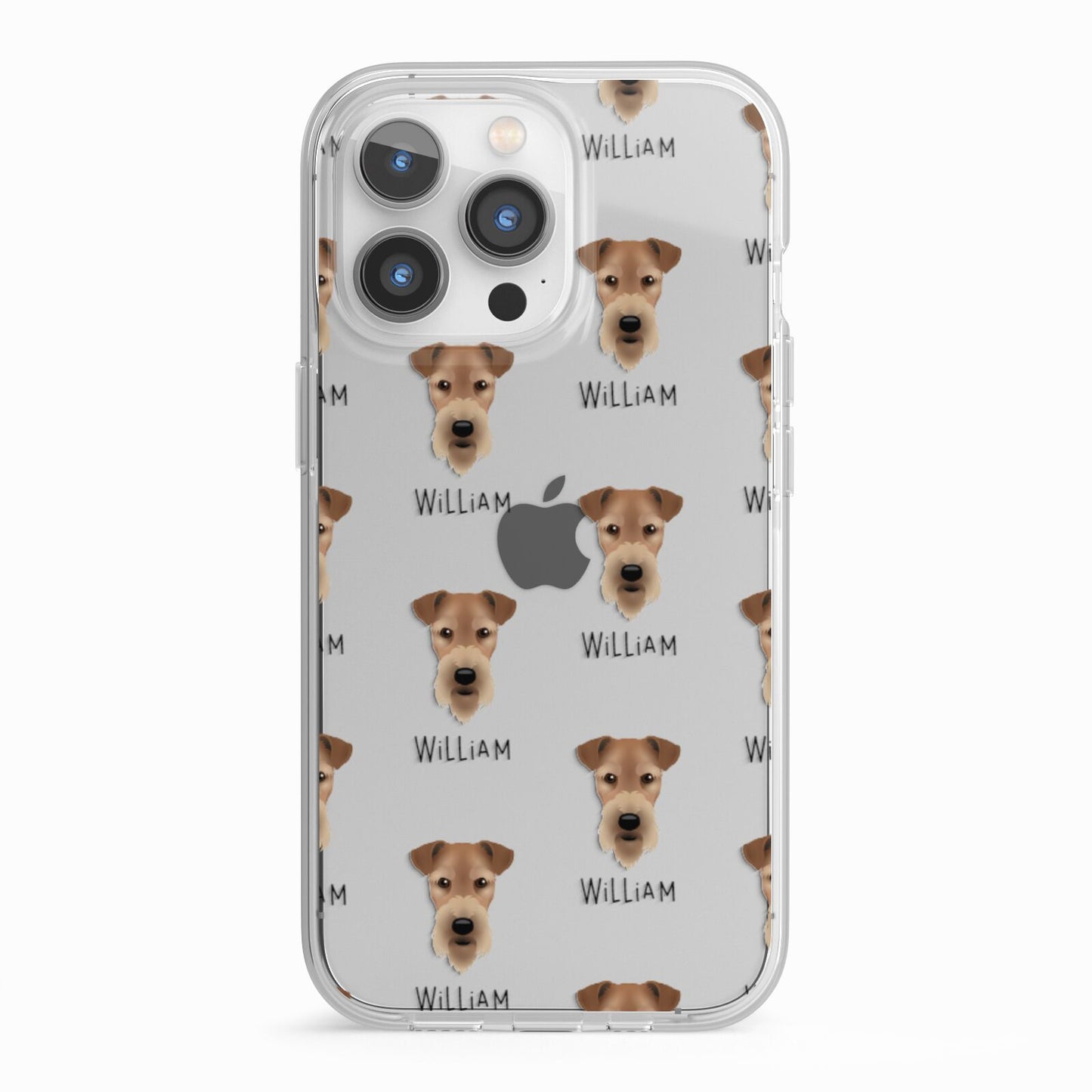 Airedale Terrier Icon with Name iPhone 13 Pro TPU Impact Case with White Edges