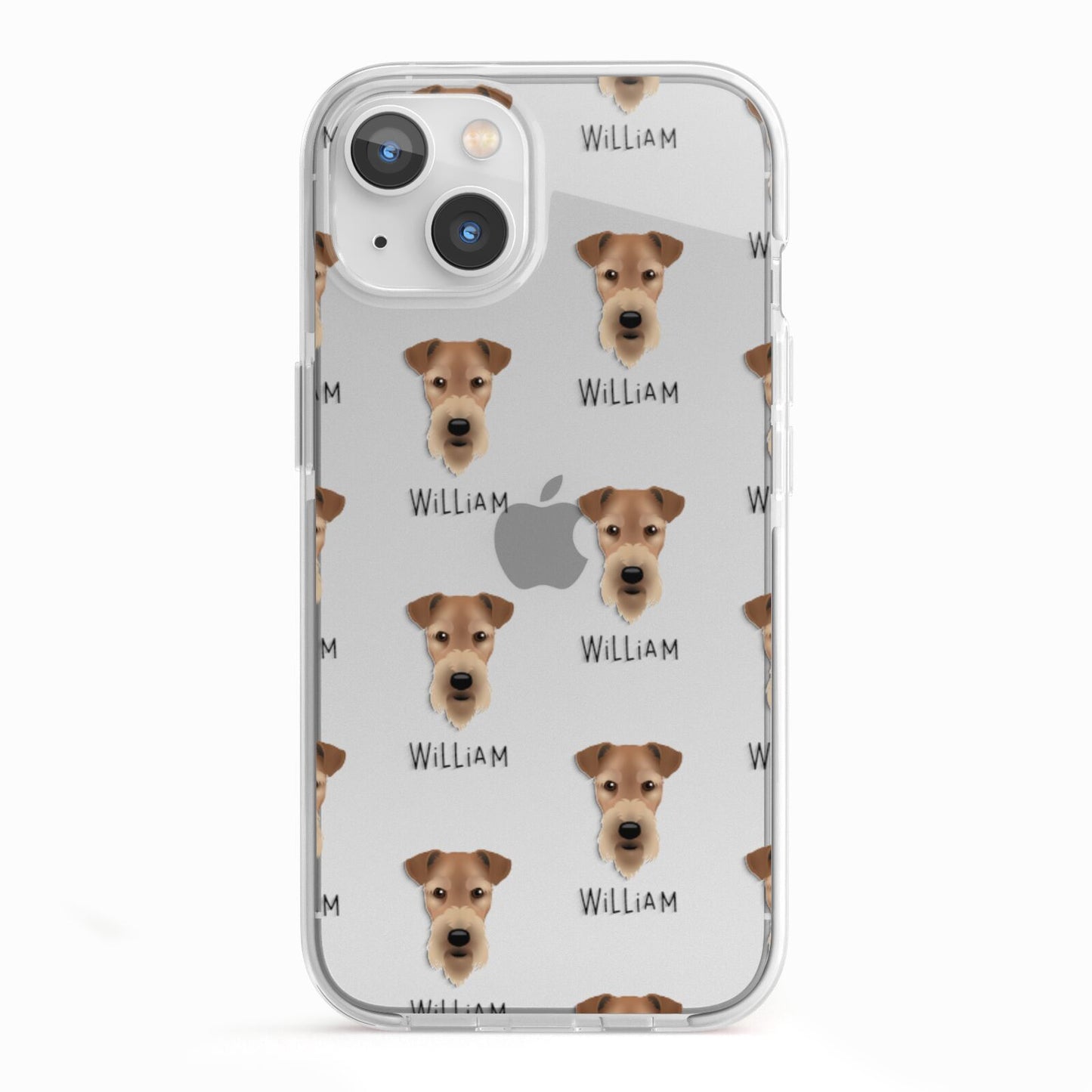 Airedale Terrier Icon with Name iPhone 13 TPU Impact Case with White Edges