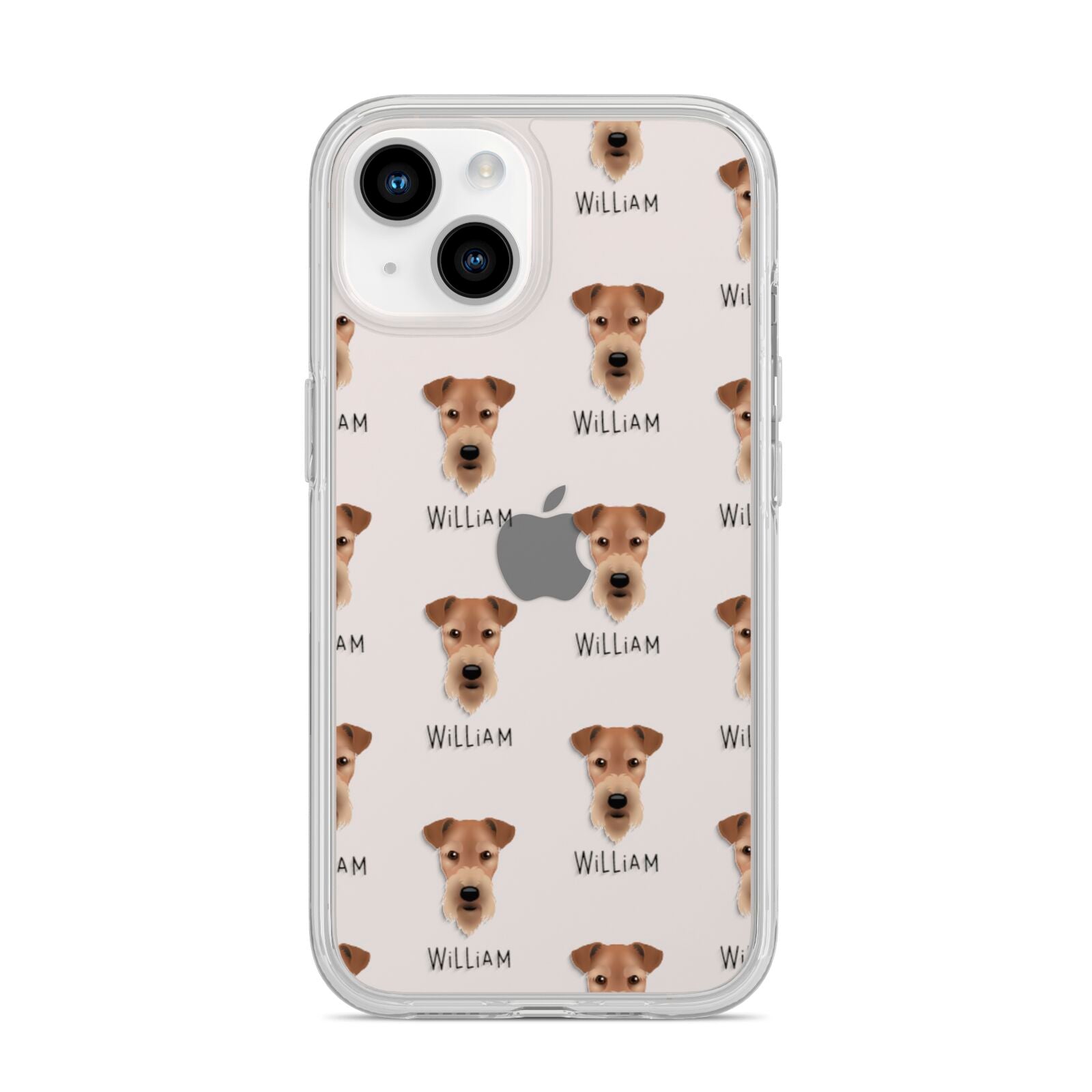 Airedale Terrier Icon with Name iPhone 14 Clear Tough Case Starlight
