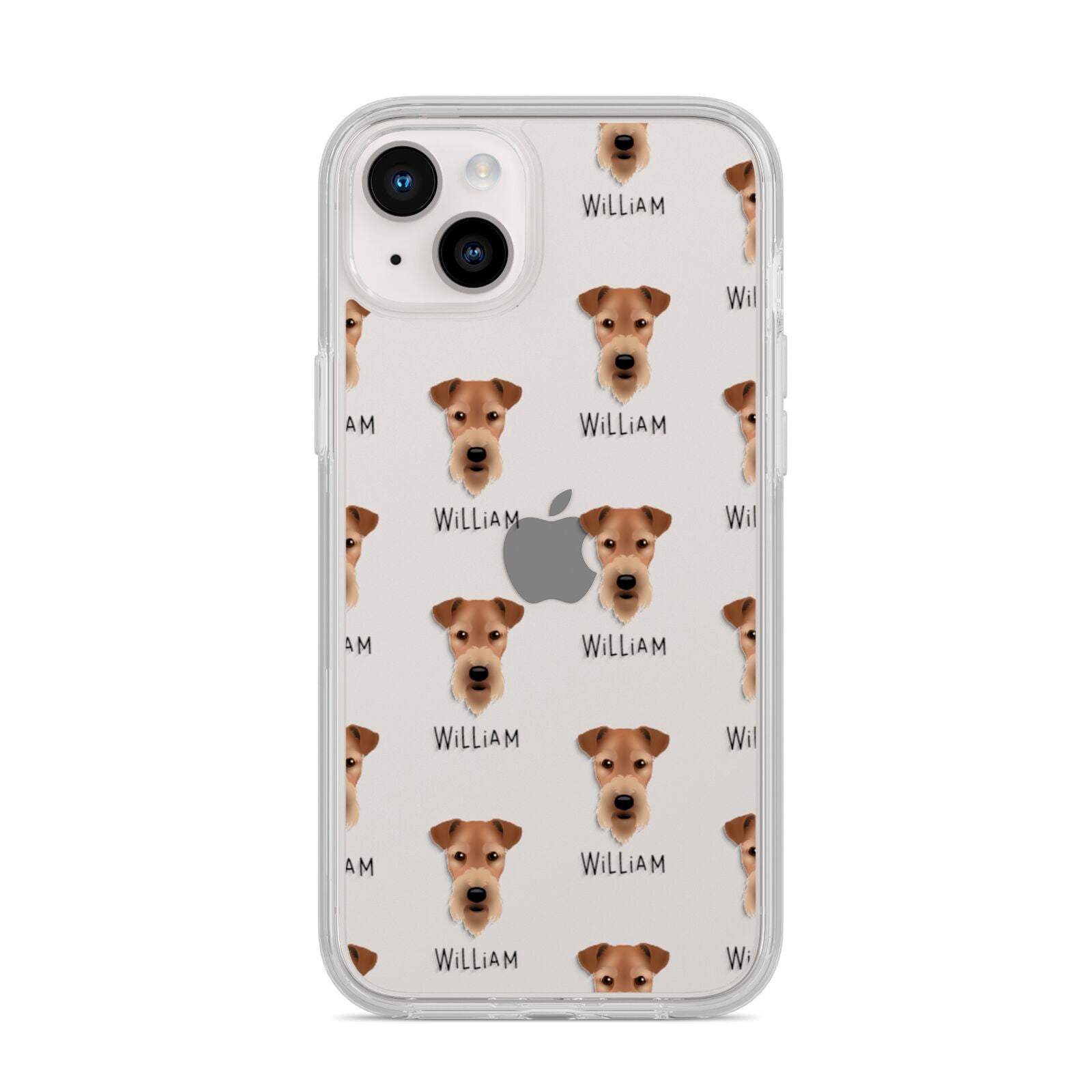 Airedale Terrier Icon with Name iPhone 14 Plus Clear Tough Case Starlight