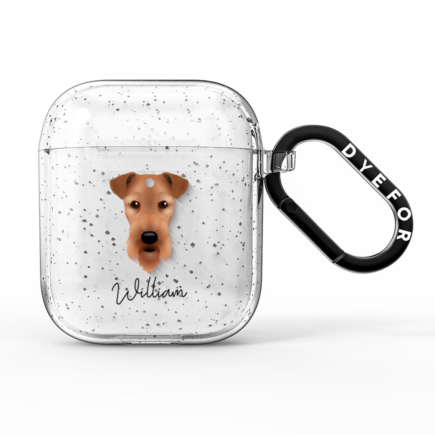 Airedale Terrier Personalised AirPods Glitter Case