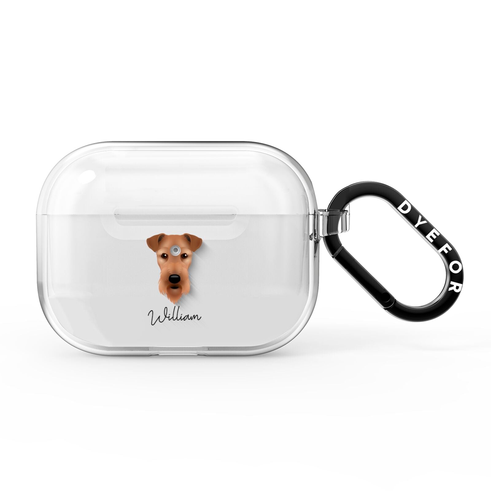 Airedale Terrier Personalised AirPods Pro Clear Case