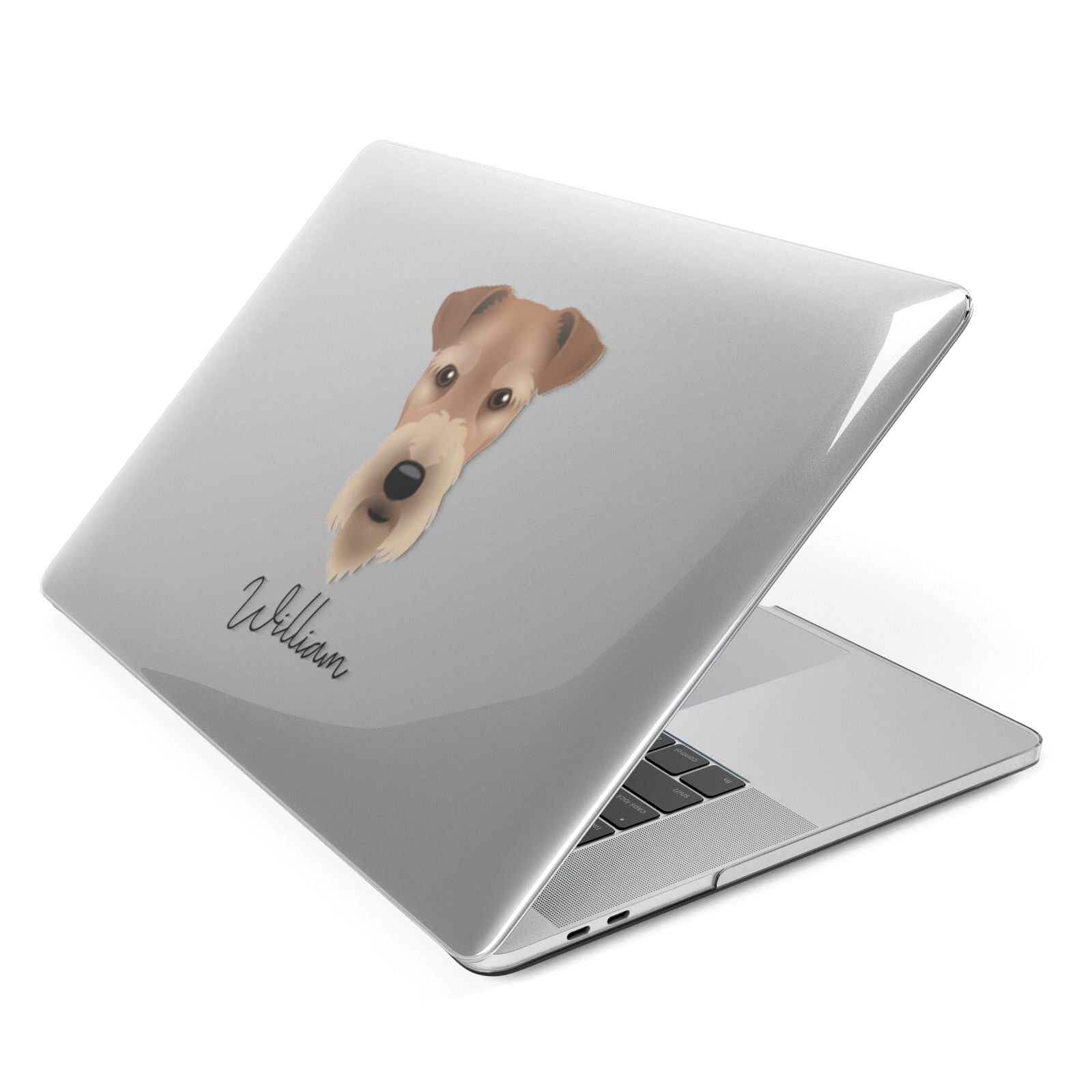 Airedale Terrier Personalised Apple MacBook Case Side View