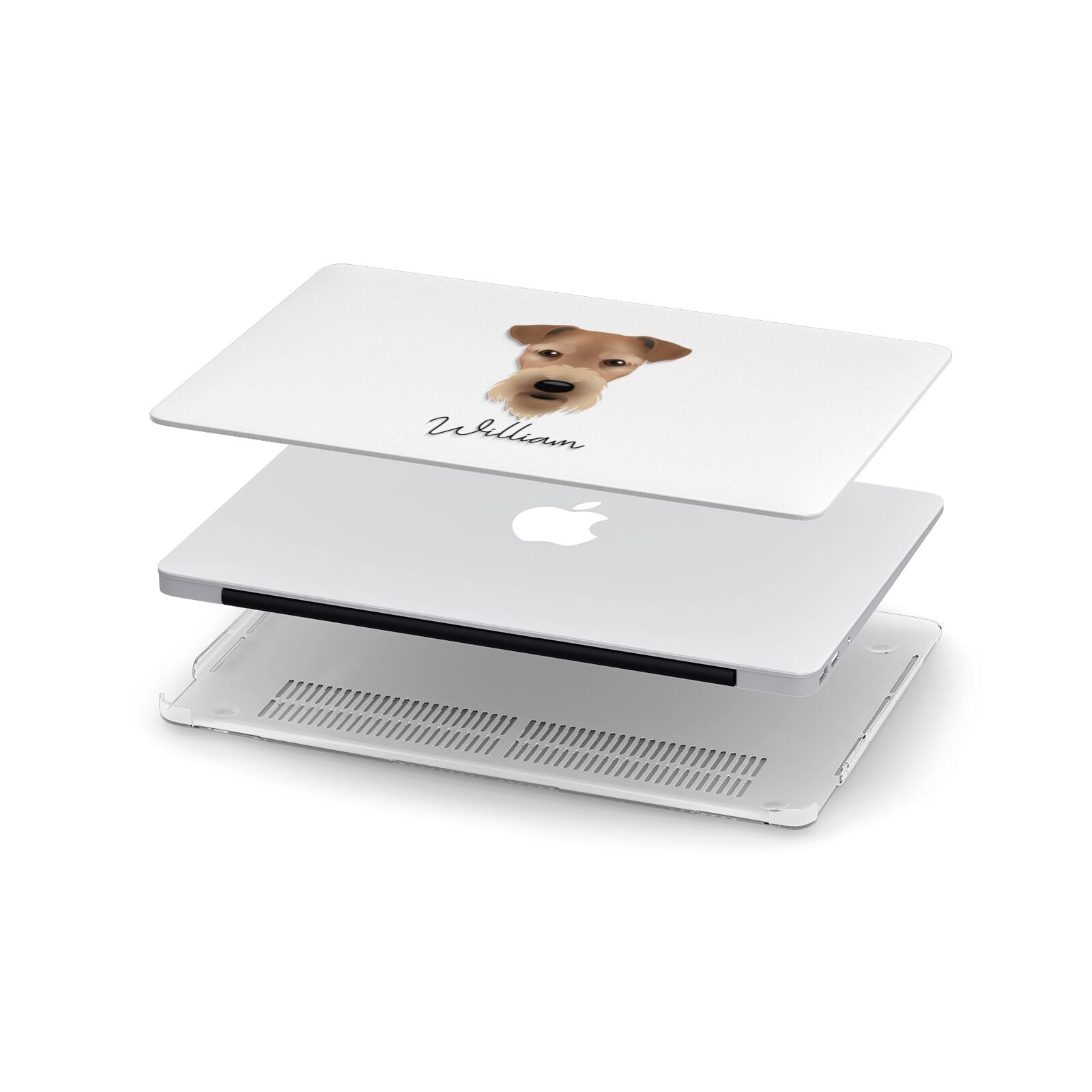 Airedale Terrier Personalised Apple MacBook Case in Detail