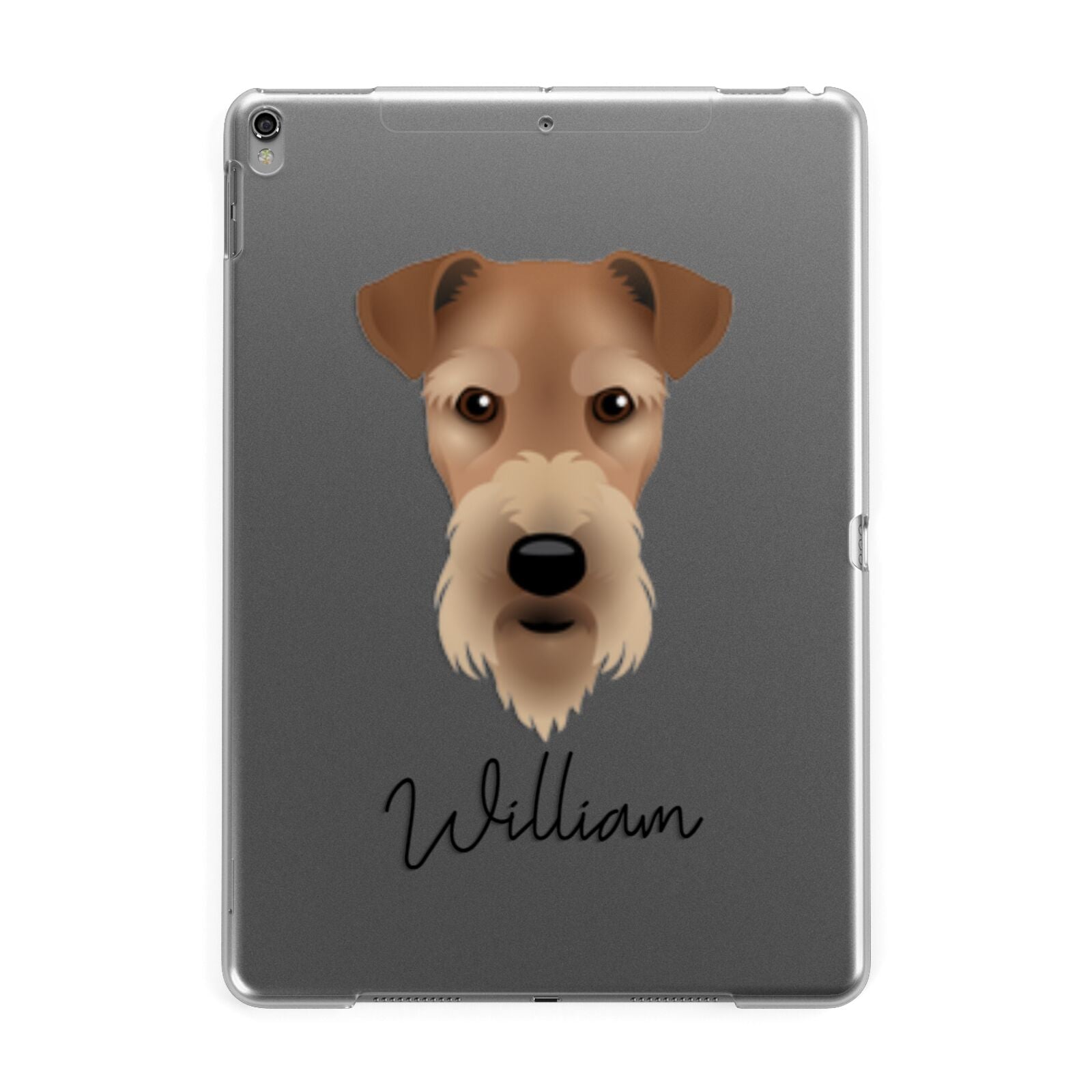 Airedale Terrier Personalised Apple iPad Grey Case