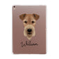 Airedale Terrier Personalised Apple iPad Rose Gold Case