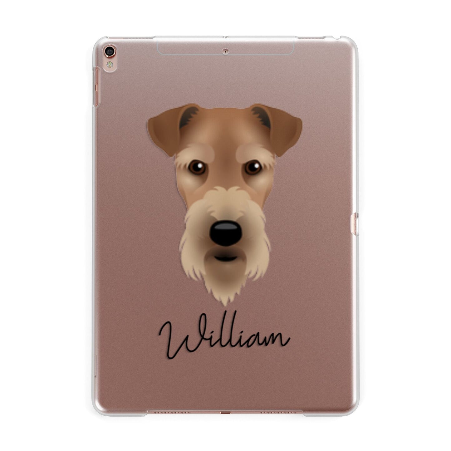 Airedale Terrier Personalised Apple iPad Rose Gold Case